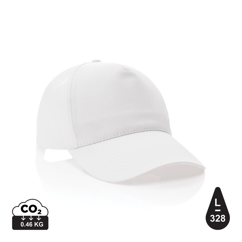Impact 5 panel 190gr Recycled cotton cap with AWARE™ tracer