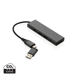 [A23-P308.682] Hub avec 3 ports USB en aluminium recyclé RCS Terra